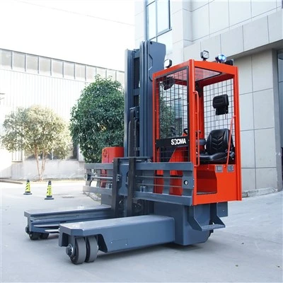 Zákaznický sklad na boční nakladač vysokozdvižný vozík 2.5ton 3.5ton 4ton Full-Way Reach ForKlift Truck s elektrickým motorem