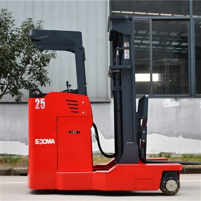 Elektrický vysokozdvižný vozík bočního nakladače 1500 kg 2000 kg 3000 kg Four Way Reach Stacker Forklift s lithiovou baterií